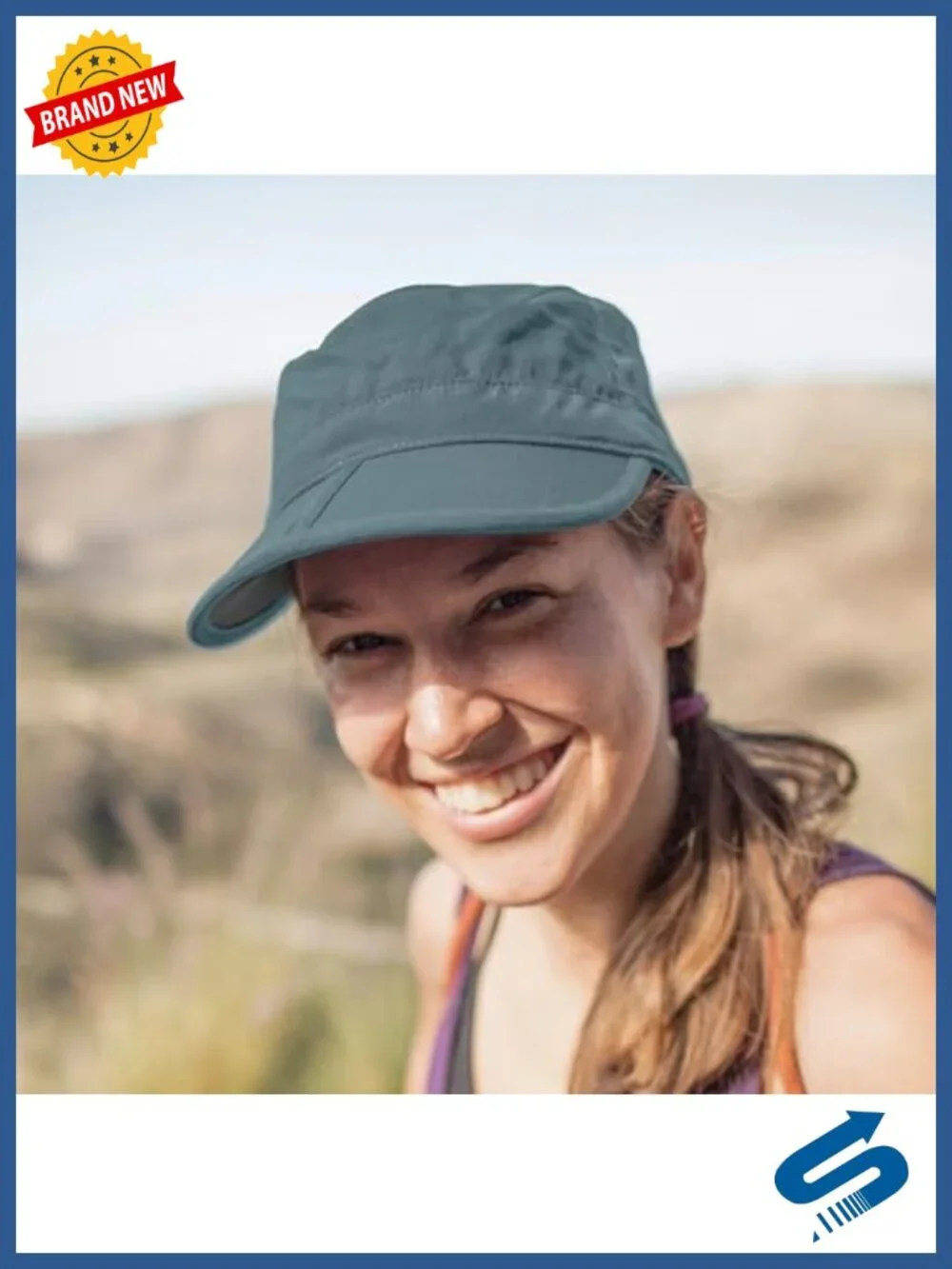 UPF 50+ Sun Hat with Wicking Sweatband, Clamshell Foldable Brim